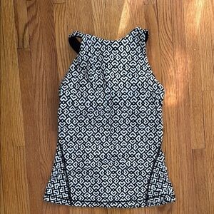 Lucy Black and White Geometric Tank Top